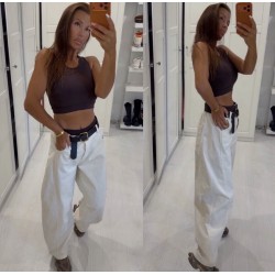 Jeansy banany z gumka