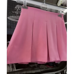 Plisowane spodnico spodenki S rozowe oplata z gory